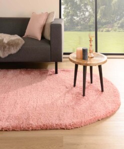 Teppich Oval Hochflor - Cozy Shaggy Rosa - sfeer