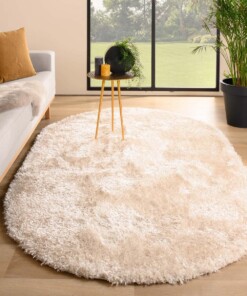 Teppich Oval Hochflor - Posh Creme - sfeer, thumbnail