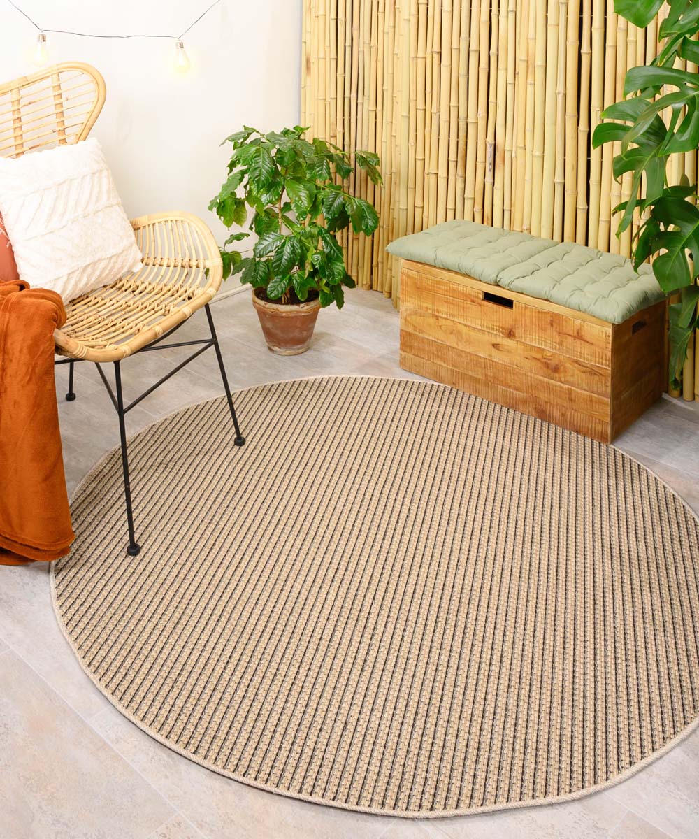 Outdoor Teppich Rund Jute Optik Sunny - Beige - sfeer Outdoor Teppich Rund Jute Optik Sunny - Beige - sfeer