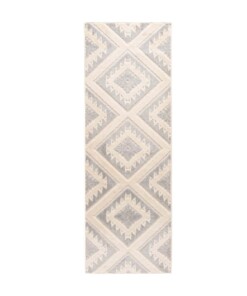 Balkonteppich Geometrische Muster - Verano Grau/Weiß - overzicht boven, thumbnail