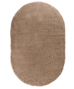 Teppich Oval Hochflor - Cozy Shaggy Beige - overzicht boven