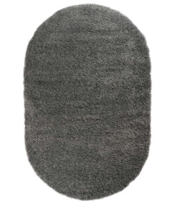 Teppich Oval Hochflor - Cozy Shaggy Grau - overzicht boven