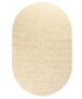 Oval Teppich Hochflor - Shaggy Trend Creme - overzicht boven, thumbnail