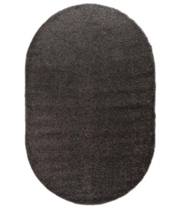 Oval Teppich Hochflor - Shaggy Trend Grau - overzicht boven