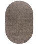 Oval Teppich Hochflor - Shaggy Trend Senfgelb - overzicht boven, thumbnail
