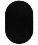 Oval Teppich Hochflor - Shaggy Trend Hellgrau - overzicht boven, thumbnail