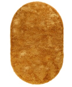 Teppich Oval Hochflor - Posh Gold - overzicht boven, thumbnail