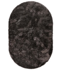 Teppich Oval Hochflor - Posh Velours Grau - overzicht boven