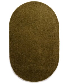 Oval Teppich Hochflor - Shaggy Trend Olivgrün - overzicht