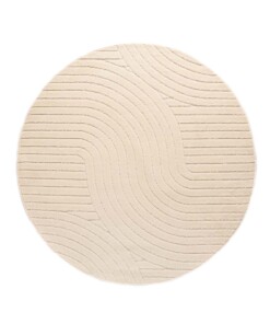 Outdoor Teppich Rund - Verano Weiß - overzicht boven, thumbnail