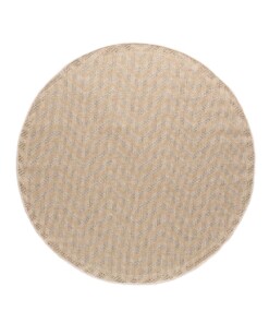 Outdoor Teppich Rund Jute Optik Sunny Contour - Beige - overzicht boven, thumbnail