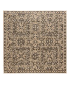 Outdoor Teppich Quadratisch Sunny Oriental - Beige/Schwarz - overzicht boven, thumbnail