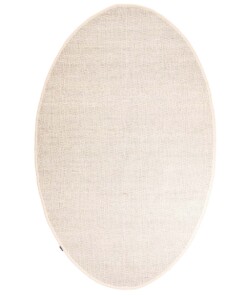 Wollteppich Oval - Lett Weiß - overzicht