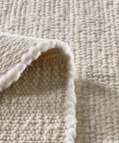 Wollteppich Quadratisch - Bokn Weiß Wollteppich Quadratisch - Bokn Weiß