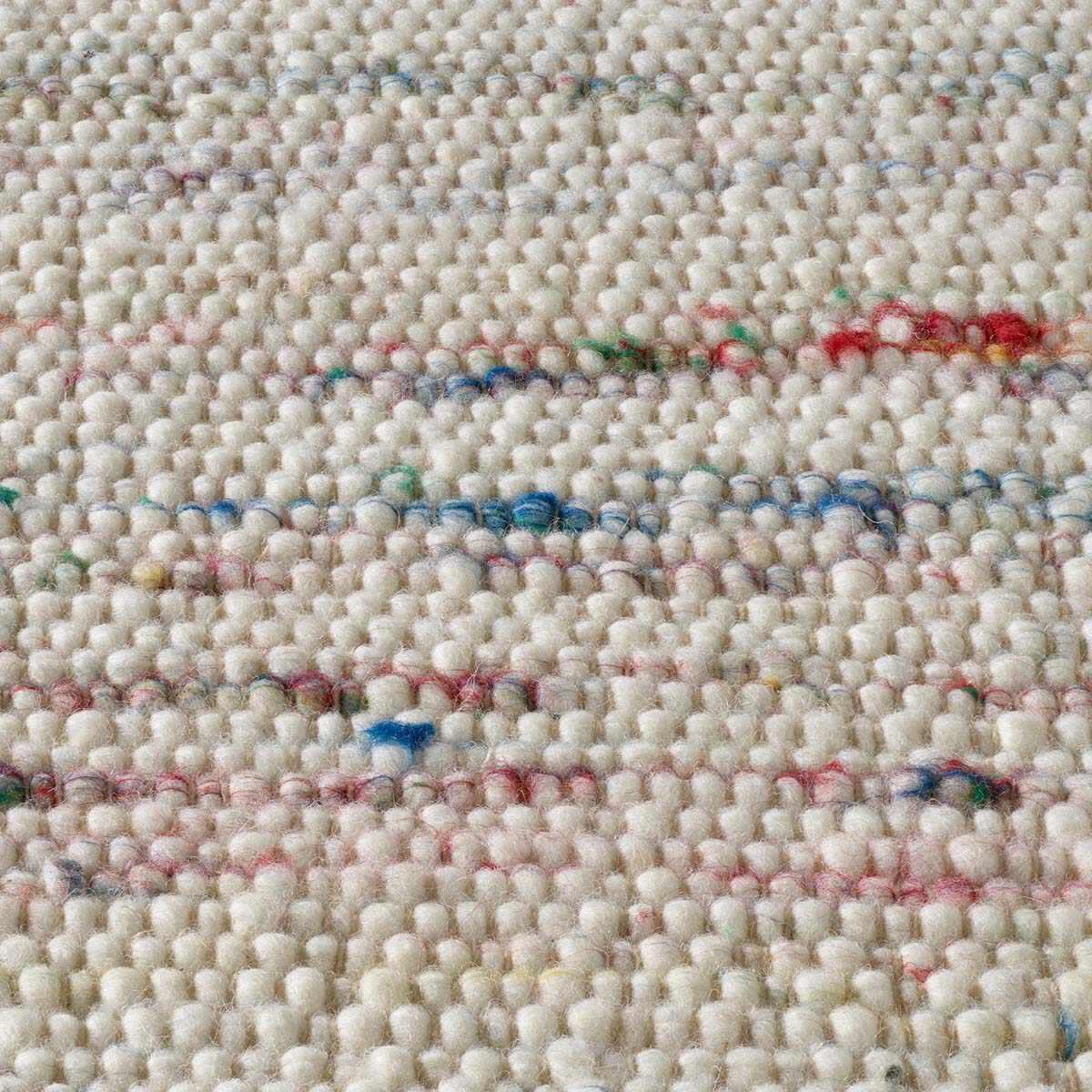 Wollteppich - Bokn Weiß/Bunt Wollteppich - Bokn Weiß/Bunt