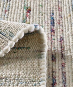 Wollteppich - Bokn Weiß/Bunt Wollteppich - Bokn Weiß/Bunt