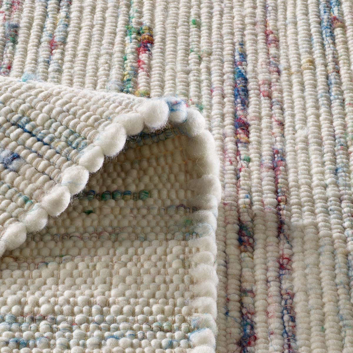 Wollteppich - Bokn Weiß/Bunt Wollteppich - Bokn Weiß/Bunt