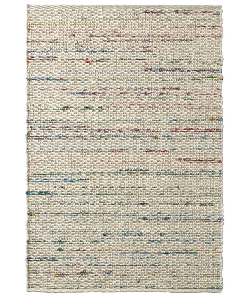 Wollteppich - Bokn Weiß/Bunt Wollteppich - Bokn Weiß/Bunt