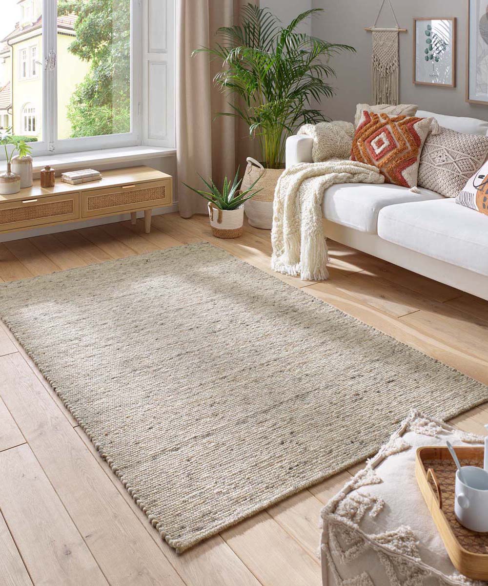 Wollteppich - Lundr Beige Wollteppich - Lundr Beige