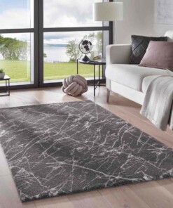 Waschbarer Teppich Marmor Optik - Chloé Grau/Weiß - sfeer