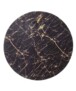 Waschbarer Teppich Rund Marmor Optik - Chloé Schwarz/Weiß - overzicht boven, thumbnail