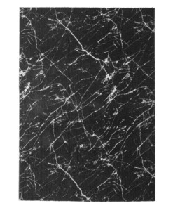 Waschbarer Teppich Marmor Optik - Chloé Schwarz/Weiß