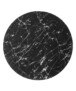 Waschbarer Teppich Rund Marmor Optik - Chloé Weiß/Schwarz - overzicht boven, thumbnail