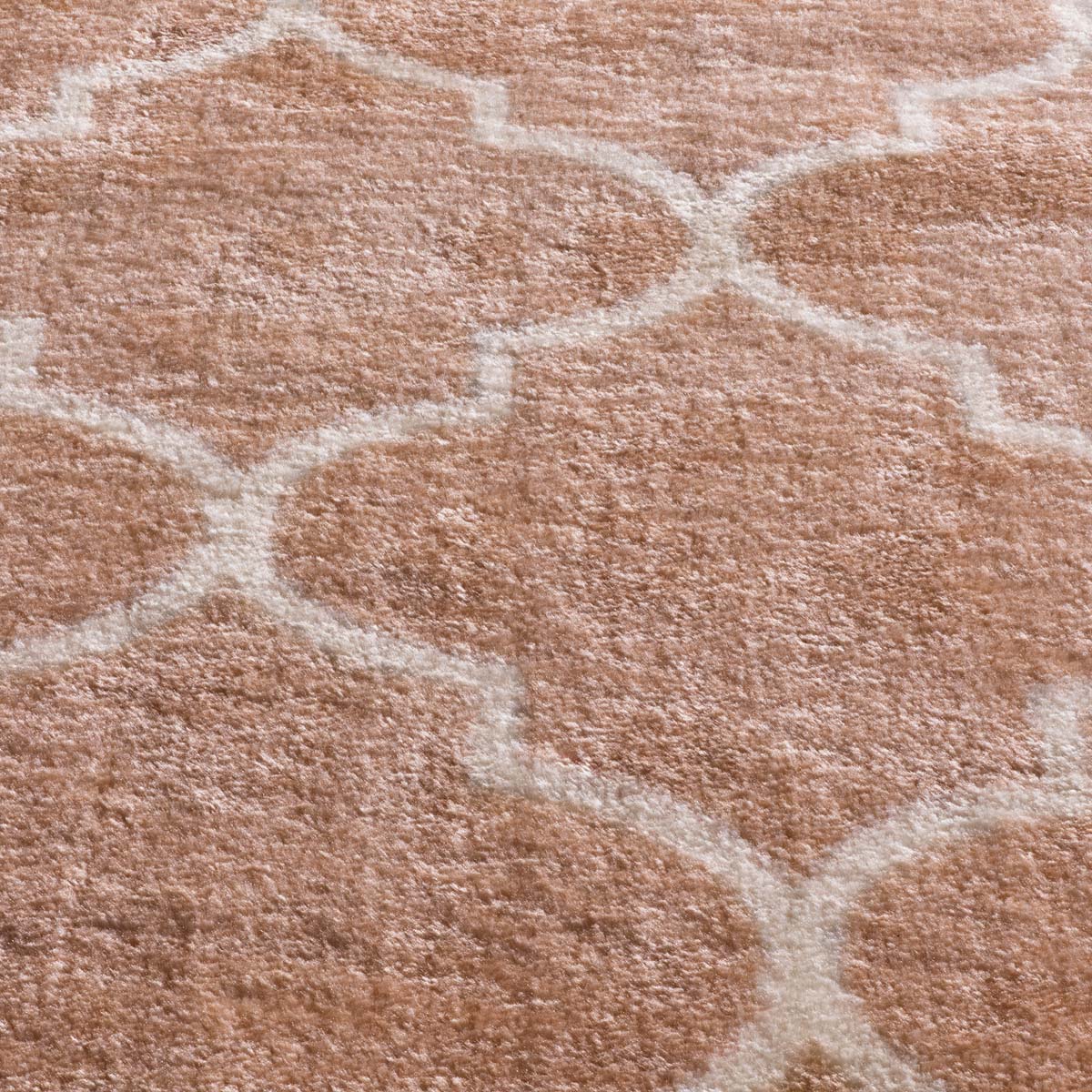 Waschbarer Teppich - Trellis Rosa/Weiß Waschbarer Teppich - Trellis Rosa/Weiß