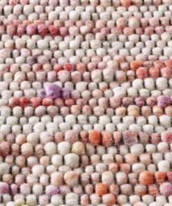 Wollteppich - Thora Rot/Rosa - close up materiaal, thumbnail