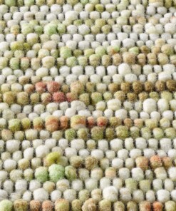 Wollteppich - Thora Grün - close up materiaal, thumbnail Wollteppich - Thora Grün - close up materiaal, thumbnail