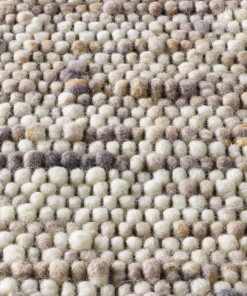 Wollteppich - Thora Braun/Grau - close up materiaal, thumbnail