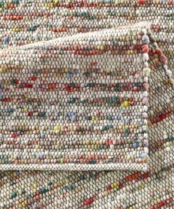 Wollteppich - Thora Bunt - close up vouw, thumbnail Wollteppich - Thora Bunt - close up vouw, thumbnail