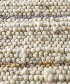 Wollteppich Streifen - Jarl Braun/Grau - close up materiaal, thumbnail