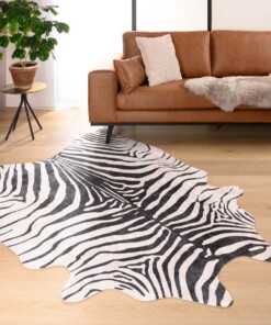 Zebrafell - Happy Zebra Schwarz/Weiß - sfeer
