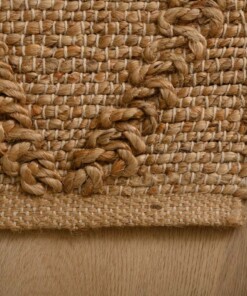 Jute Teppich Rautenmuster - Forde Natur - close up, thumbnail Jute Teppich Rautenmuster - Forde Natur - close up, thumbnail
