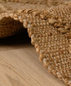 Jute Teppich Rautenmuster - Forde Natur - close up, thumbnail Jute Teppich Rautenmuster - Forde Natur - close up, thumbnail