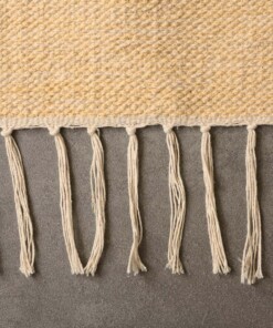 Boho Teppich - Cueva Gelb/Beige - close up, thumbnail