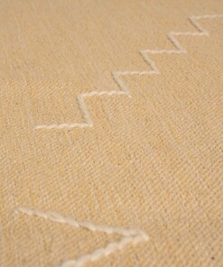Boho Teppich - Cueva Gelb/Beige - close up, thumbnail