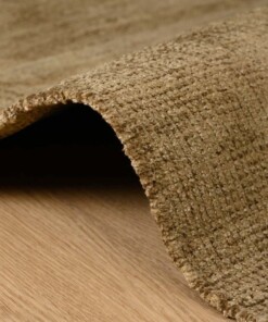 Viskose Teppich - Gem Olivgrün - close up, thumbnail