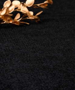 Viskose Teppich - Gem Schwarz - close up, thumbnail