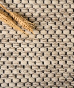 Wollteppich - Odda Creme/Taupe - close up, thumbnail Wollteppich - Odda Creme/Taupe - close up, thumbnail