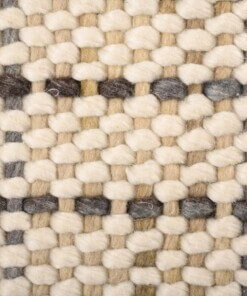 Wollteppich - Verdal Creme/Grau - close up materiaal