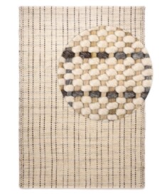 Wollteppich - Verdal Creme/Grau - overzicht, thumbnail