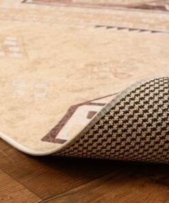 Berber Teppich Waschbar - Moderna Creme - close up vouw, thumbnail