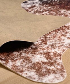 Kuhfell Teppich - Happy Cow Spots Braun/Weiß - close up vouw, thumbnail