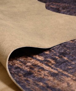 Kuhfell Teppich - Happy Cow Dunkelbraun - close up vouw, thumbnail