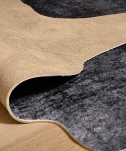 Kuhfell Teppich - Happy Cow Schwarz/Weiß - close up vouw, thumbnail