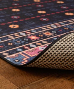 Kelim Teppich Waschbar - Moderna Bunt - close up vouw, thumbnail Kelim Teppich Waschbar - Moderna Bunt - close up vouw, thumbnail