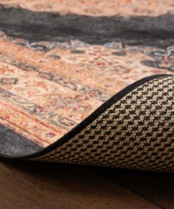 Orientteppich Waschbar - Moderna Anthrazit - close up vouw, thumbnail Orientteppich Waschbar - Moderna Anthrazit - close up vouw, thumbnail