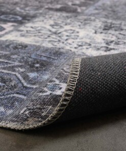 Patchwork Teppich - Fade Dreamer Schwarz/Bunt - close up vouw, thumbnail Patchwork Teppich - Fade Dreamer Schwarz/Bunt - close up vouw, thumbnail